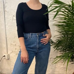 J Crew Black Scoop Neck